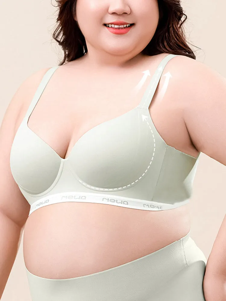 Women's Plus Size Push-Up Bra with Flexible Underwire– Stabilizing Cups