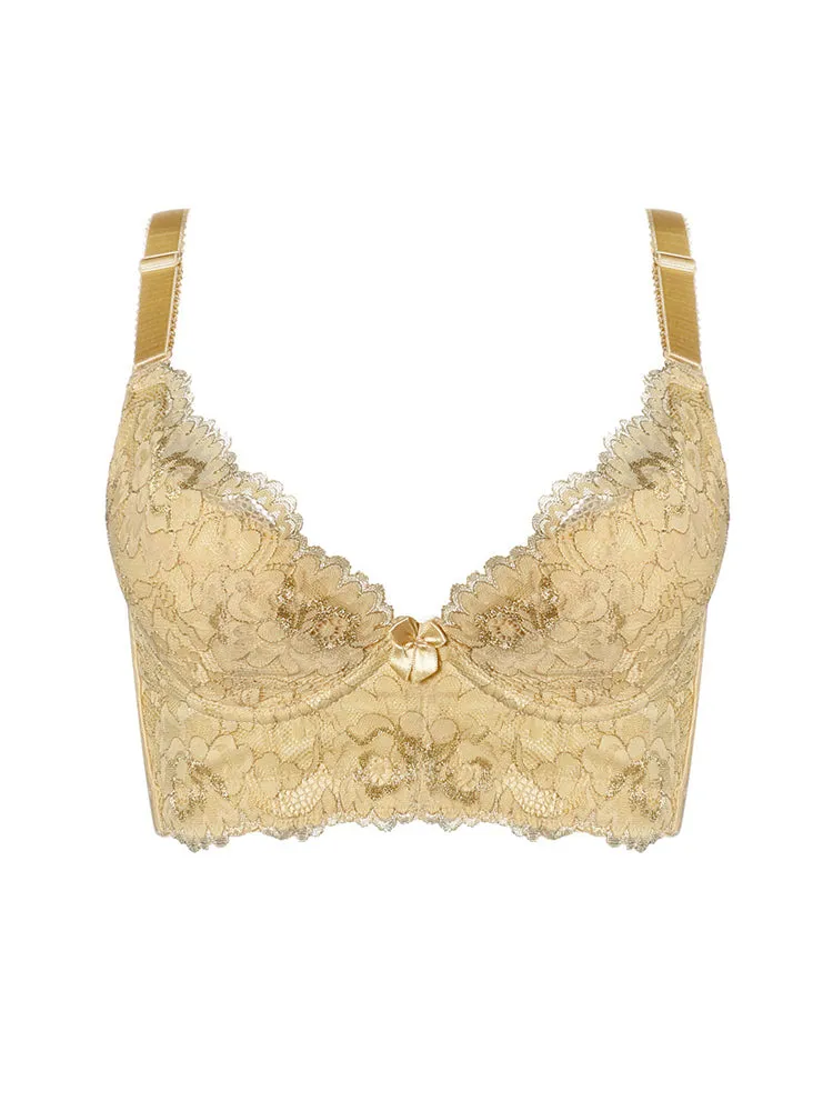 Women's Push Up Deep V Underwire Longline Bras