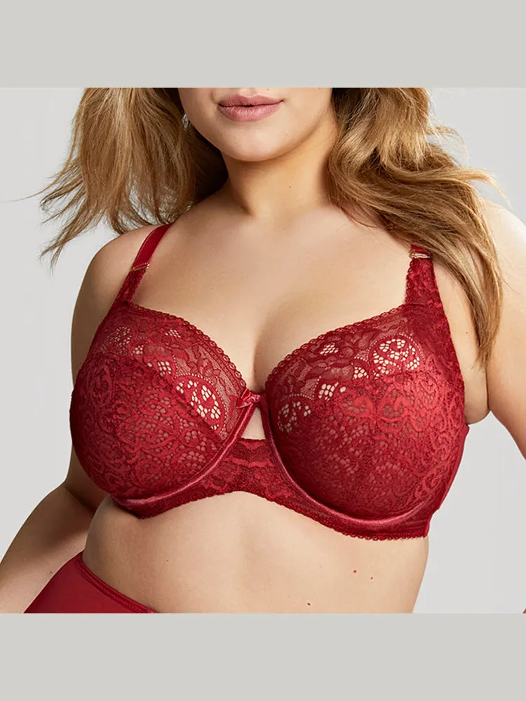 Women's Sexy Lightweight Lace Underwire Bras with Thin Cups