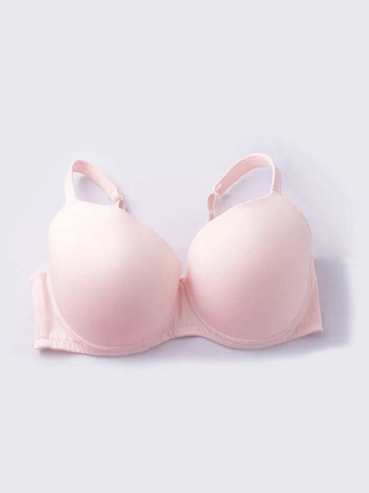 Women's Solid Color Full Cup Underwire Push Up Bra