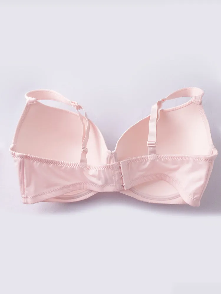 Women's Solid Color Full Cup Underwire Push Up Bra