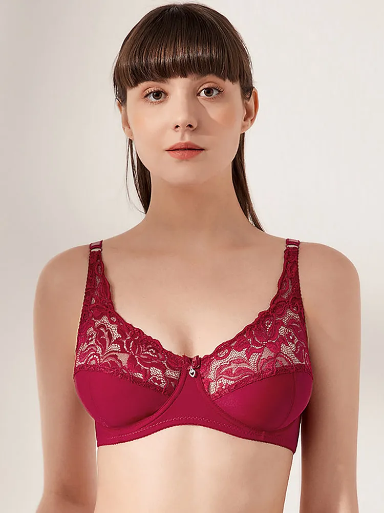 Women's Thin Beautiful Back Push Up Underwire Bra